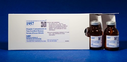 SRM 1957  非強(qiáng)化人血清中的有機(jī)污染物(凍干)標(biāo)準(zhǔn)品