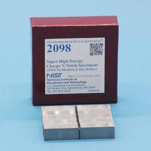 SRM 2098  超高能量Charpy V-缺口樣本(NIST-驗(yàn)證，8毫米射手)